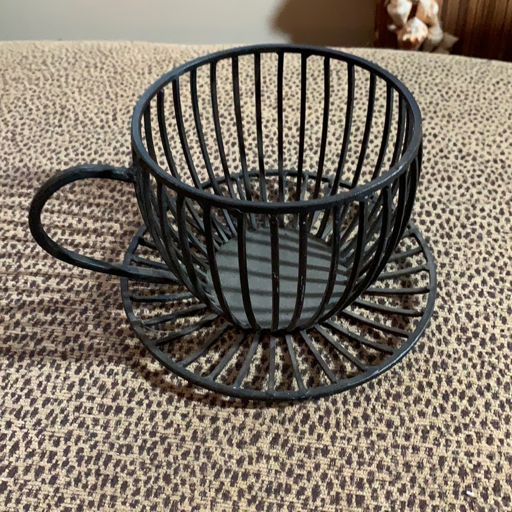 Metal Cup and Saucer